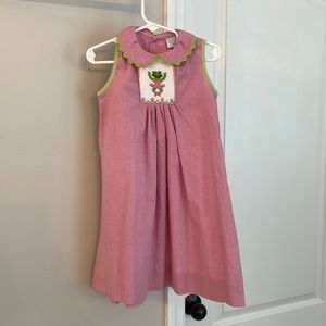 Ballerina frog smocked dress